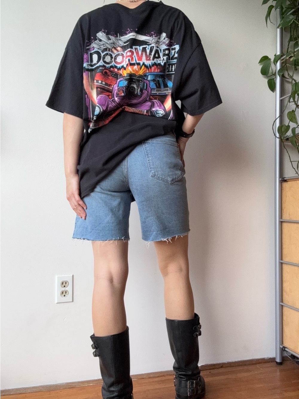 Mission Raceway black graphic oversized tshirt